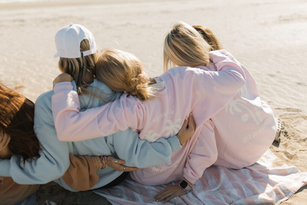 Women hugging each other